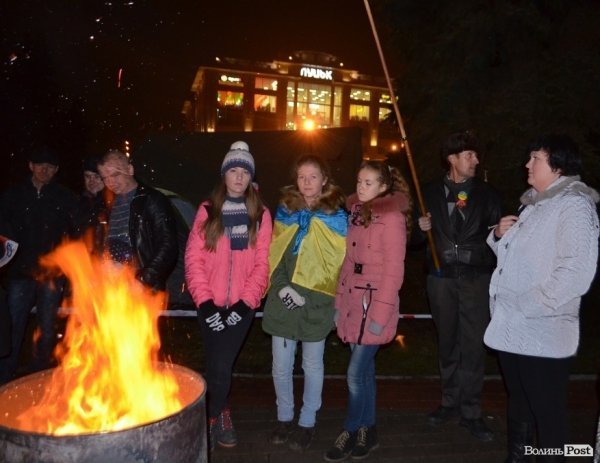 У Луцьку знову запанувала атмосфера Євромайдану. ФОТО