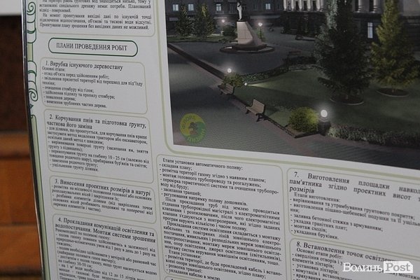 У Луцьку – конкурс на кращий благоустрій біля пам’ятника Шевченку. ФОТО