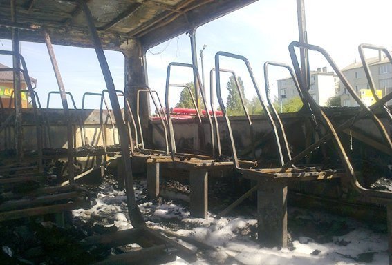 На Волині згорів автобус