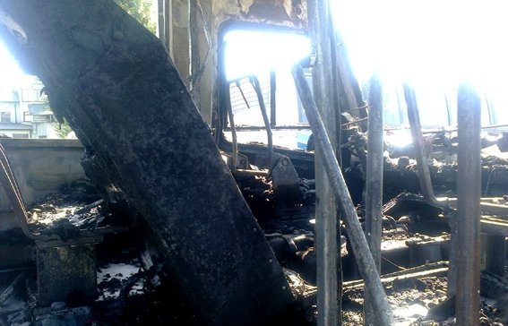 На Волині згорів автобус