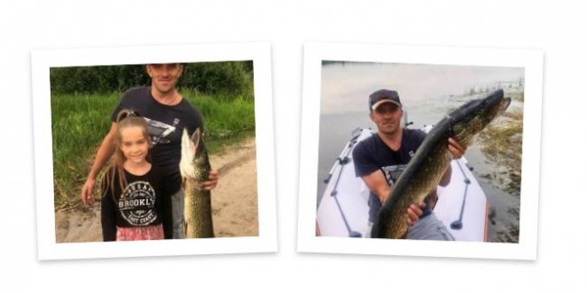 Волинський підприємець разом із донькою упіймав чималу щуку. ФОТО 