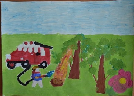 Маленькі волиняни малювали рятувальників. ФОТО