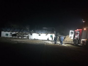 У селі на  Волині горіли дві господарські будівлі