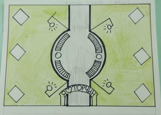 Орієнтовний ескіз того, як у майбутньому виглядатиме сквер