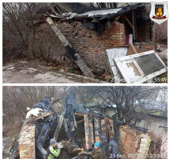 У Луцьку знесли напівзруйновану будівлю напроти міськради. ФОТО