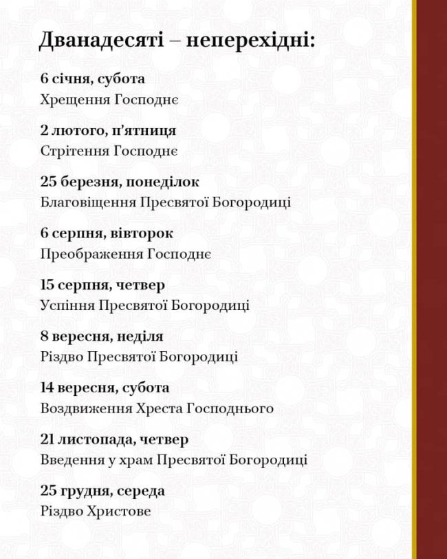 Від завтра Православна церква України переходить на новоюліанський календар