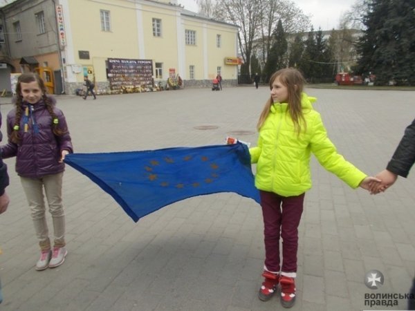 «Ланцюг єднання» у Луцьку. ФОТО