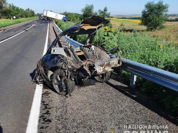 Під Запоріжжям фура розірвала BMW на частини, чотири людини загинули. ФОТО