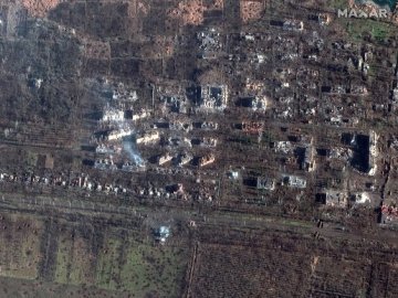 Як зараз виглядає знищений росіянами Бахмут. ВІДЕО