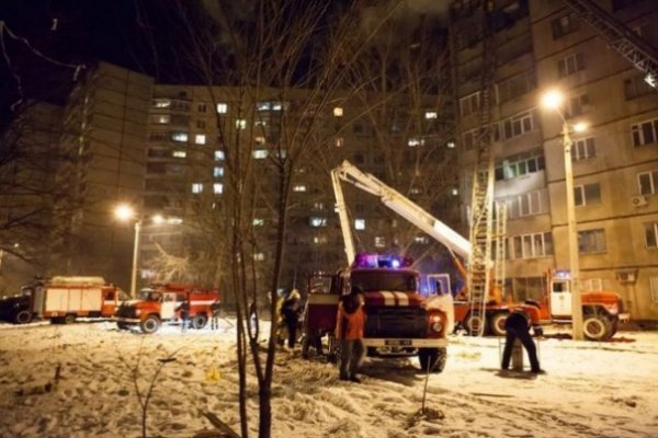 Як горів будинок у Харкові. ФОТО 
