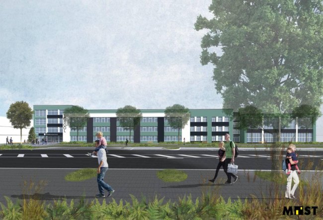 Показали, який вигляд матиме луцька гімназія №4 після ремонту фасаду. ФОТО