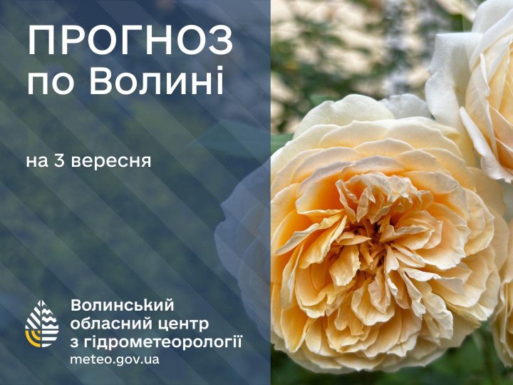 Якою буде погода у Луцьку та на Волині у середу, 3 вересня