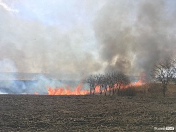 Село у диму: біля Луцька - пожежа. ФОТО
