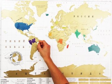 Скретч-карта світу – найкращий подарунок для мандрівника*