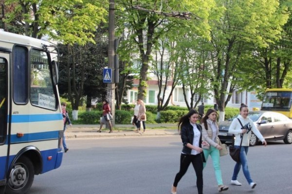 У Луцьку активісти вчили пішоходів переходити дорогу. ФОТО