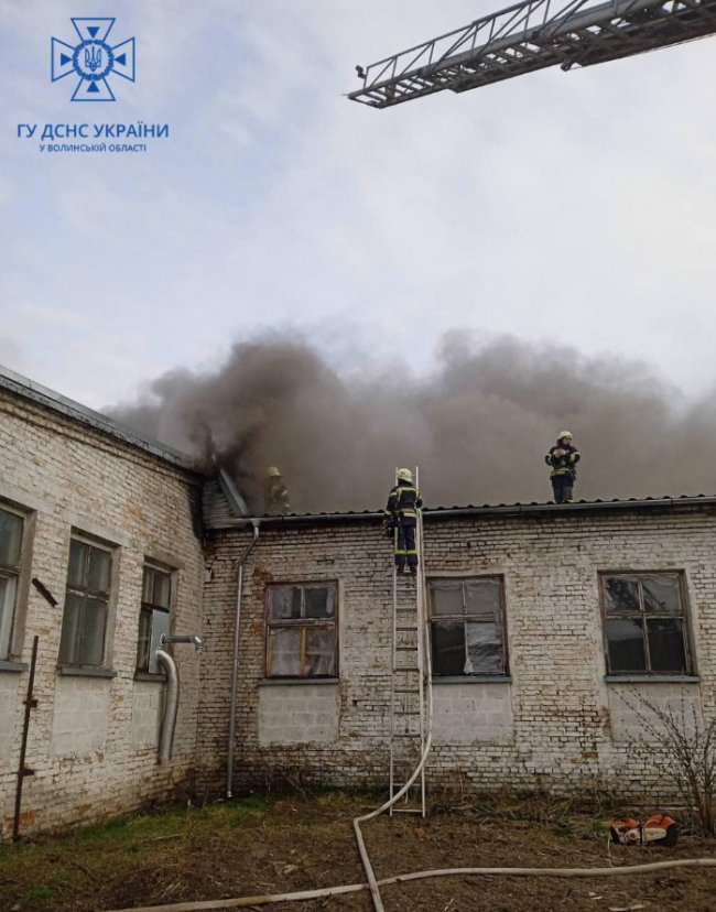 На Волині горіла котельня. ФОТО
