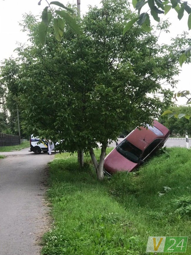 У Княгининку – аварія: автівка злетіла у кювет. ФОТО