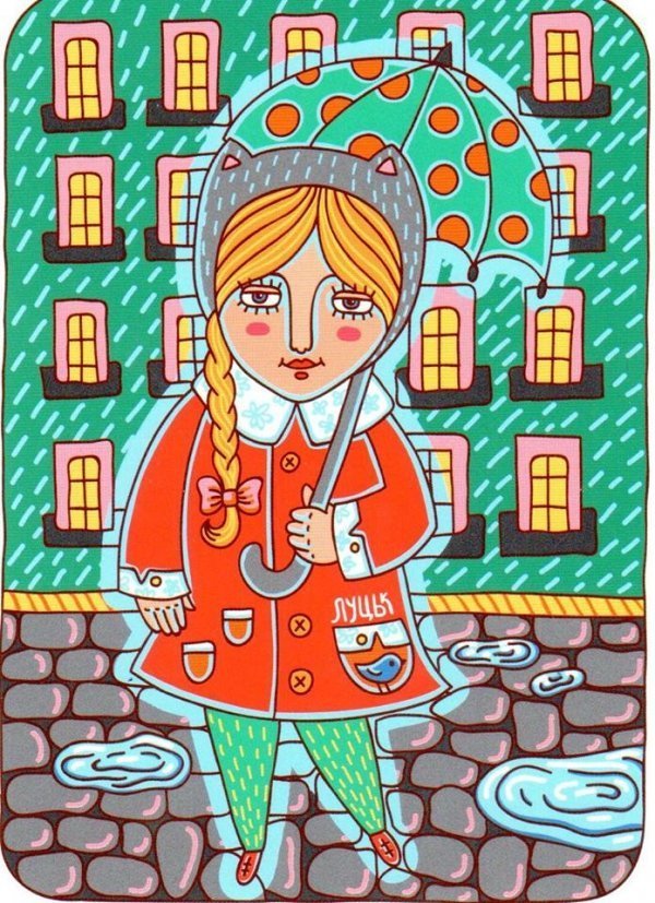 Волинська художниця намалювала неймовірні листівки про Луцьк. ФОТО