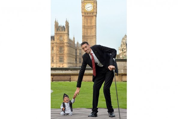 Зустрілися найвища і найнижча людина у світі. ФОТО