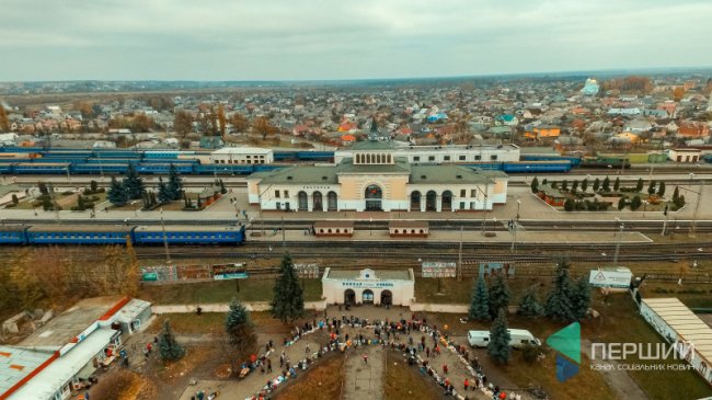 Показали Ковельський залізничний вокзал з висоти пташиного польоту. ФОТО
