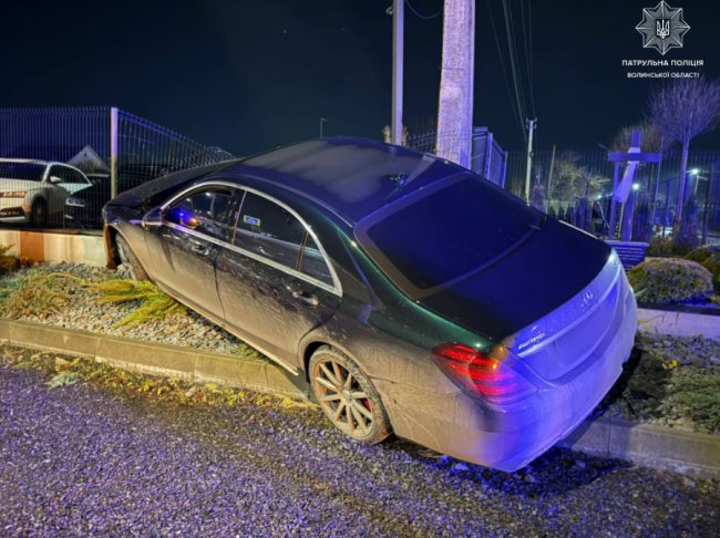 Біля Луцька водійка в'їхала у паркан