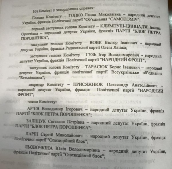 Гузя обрали заступником комітету у закордонних справах