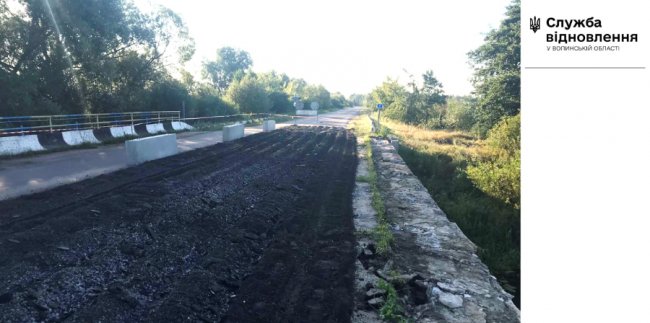 Показали, як на Волині ремонтують 54-метровий міст через річку Вижівка. ФОТО