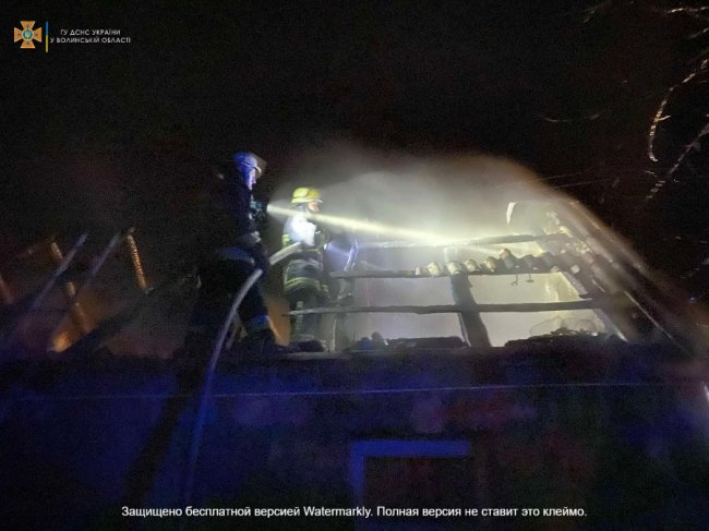 У селі на Волині горів гараж. ФОТО