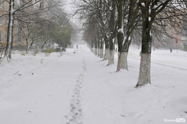 Фото снігу в Луцьку