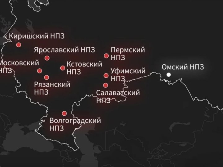 У росії залишилися лише два великі НПЗ, до яких не долітали безпілотники 