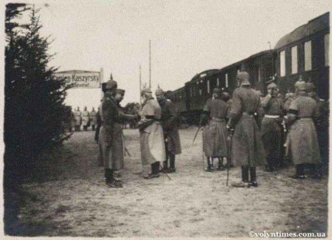 Баварські солдати на вокзалі Каменя – Каширського 1916 рік