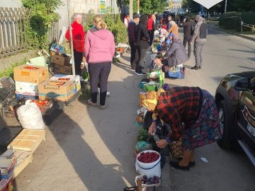 У Луцьку муніципали розігнали стихійний ринок біля автостанції. ФОТО