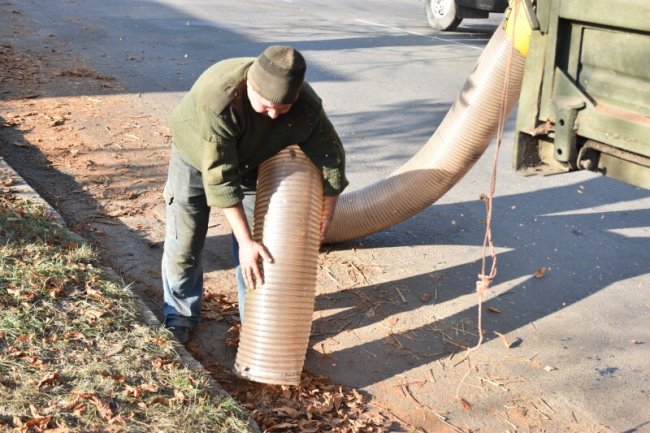 Комунальники Луцька придумали, як боротися з опалим листям на вулицях міста