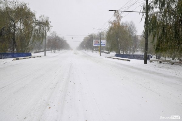 Фото снігу в Луцьку