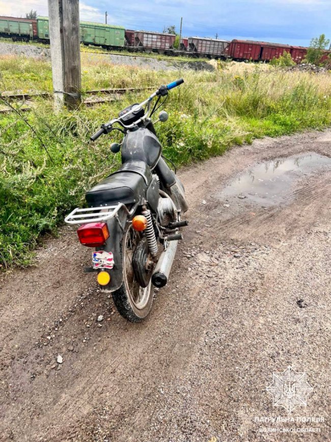 На Волині затримали п'янючого мотоцикліста без прав