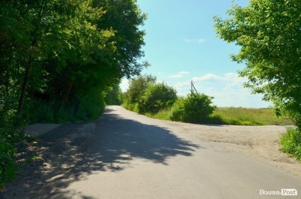 Розвилка від центральної дороги села Боголюби до ставка