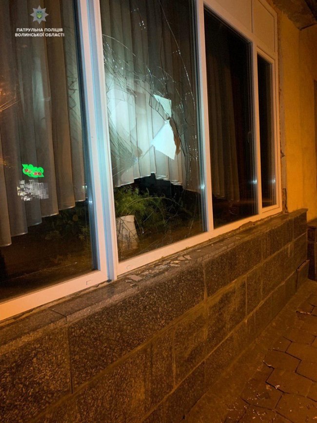 У Луцьку затримали неповнолітніх хуліганів, які побили вікно медколеджу