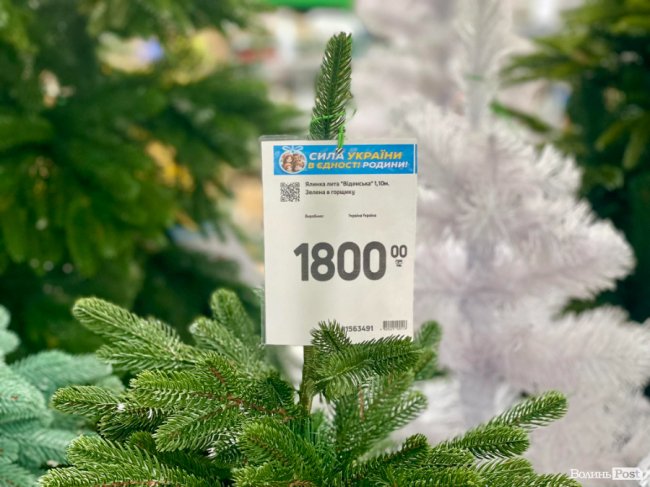 За скільки в Луцьку можна купити штучну новорічну ялинку