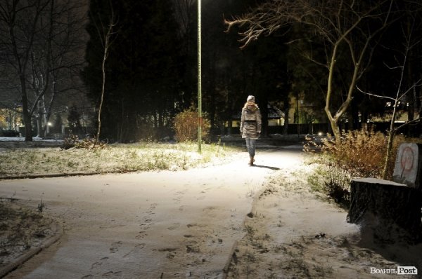 Сніг у Луцьку. ФОТО