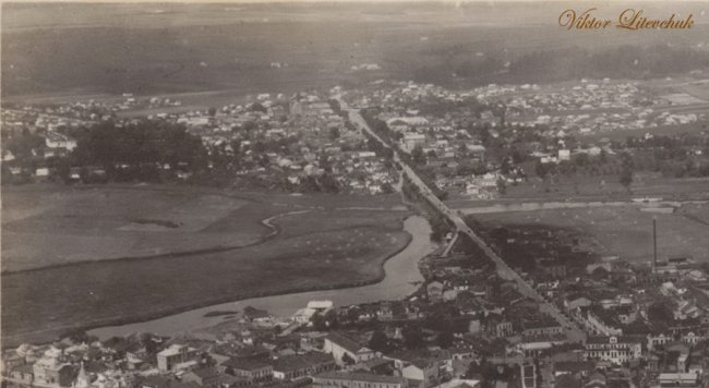 Луцьк з висоти пташиного польоту майже 90 років тому. РЕТРОФОТО