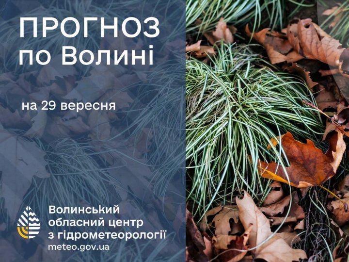 Погода у Луцьку та на Волині: які прогнози синоптиків на вівторок, 29 вересня