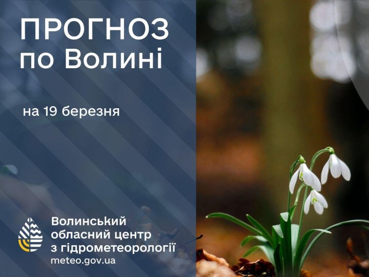 Якою буде погода у Луцьку та на Волині 19 березня