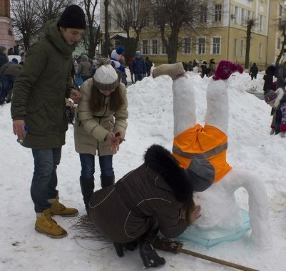 У Вінниці зліпили майже 300 сніговиків. ФОТО