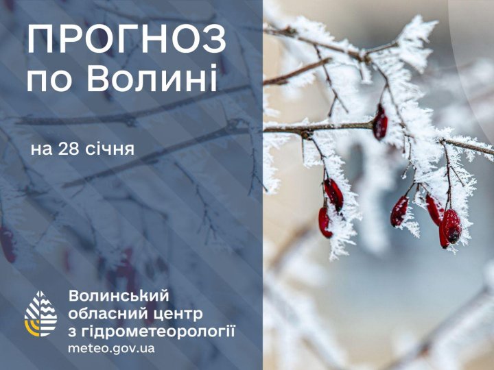 Якою буде погода у Луцьку та на Волині у середу, 28 січня