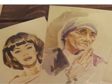 Арт-челендж: волинська художниця планує за рік створити 365 портретів. ВІДЕО