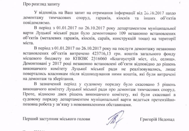 Куди дівається майно, яке демонтують луцькі муніципали