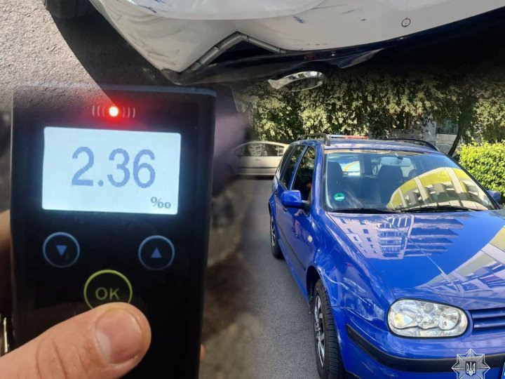 У Луцьку п'яний водій втаранився у припарковану автівку