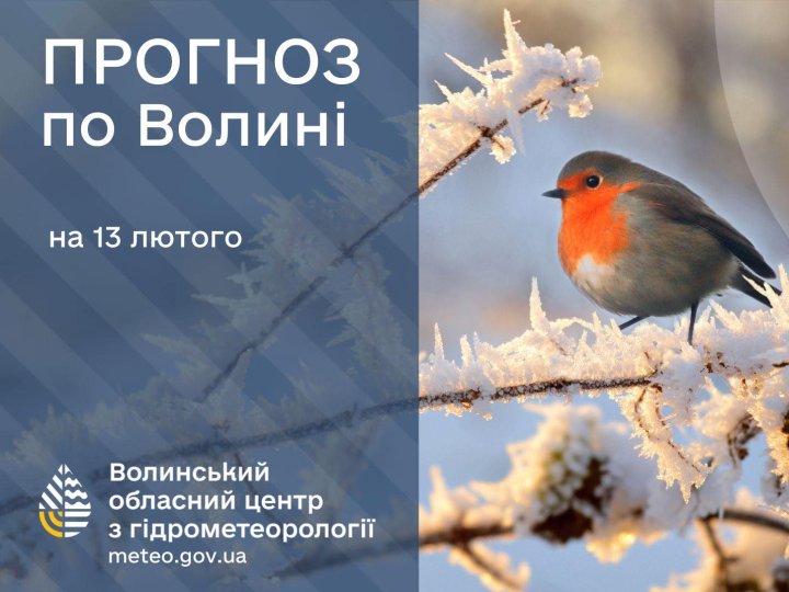 Якою буде погода у Луцьку та на Волині у п'ятницю, 13 лютого