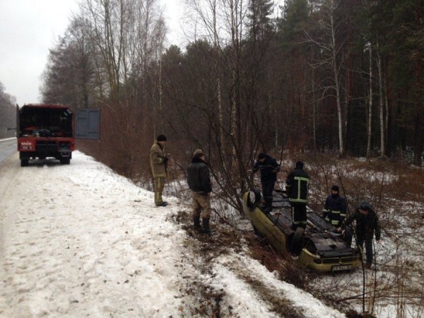 На Волині Daewoo злетіло в кювет