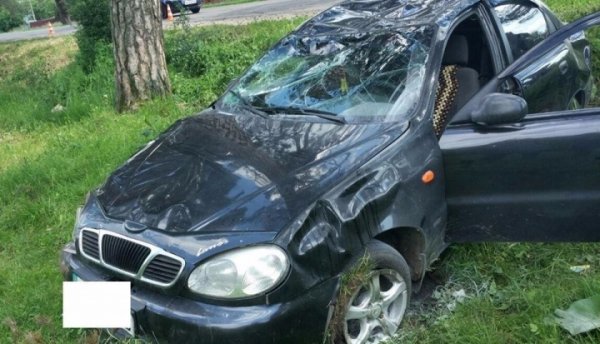 На Волині ДТП: машина злетіла в кювет, а п'яний водій дивом вцілів. ФОТО